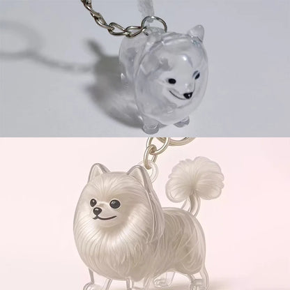 New Clear Puppy Hair Memorial Keepsake Capsule Pet's Dog Fur Container DIY Pendant Keychain Decor Pet Lovers Home Display Gifts