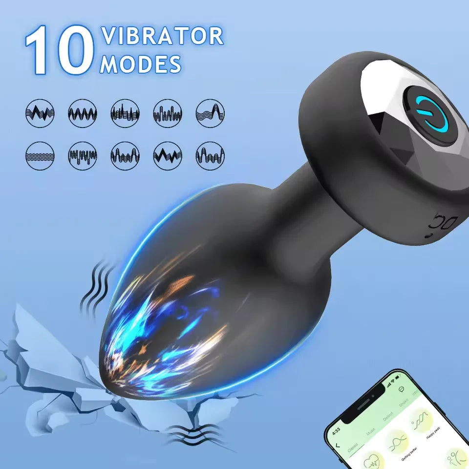 APP Wireless Butt Vibrator for Men Anal Plug Female Control Vagina Stimulator Remote Prostate Massager Adult Sex Toys Women Gay
