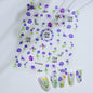 1PC 5D Macaron Flower/Fruit Nail Charms Sticker Embossed Bear/Rabbit/Letter Nails Slider Decals Summer Adhesive Manicure Decor&Y