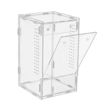 Reptile Enclosure Front Opening Escape Proof Habitat Acrylic Jumping Spider Habitat for Observation Home Pet Store Bedroom