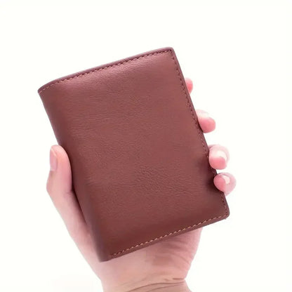 Mens Wallet Genuine Leather RFID Blocking Vintage Vertical Short Credit Card Holder Coin Purse Money Bag Slim Travel Gift
