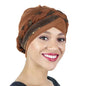 Color Blocked Bright Silk Braid Women Hijabs Turban Hat Solid Color Head Wraps  Pre-tied Elastic Head Scarf Beanies Chemo Cap