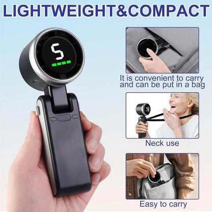 3-in-1 Fan, 5-speed, 3600mAh Rechargeable Lithium Battery, USB Charging, Travel Mini Fan