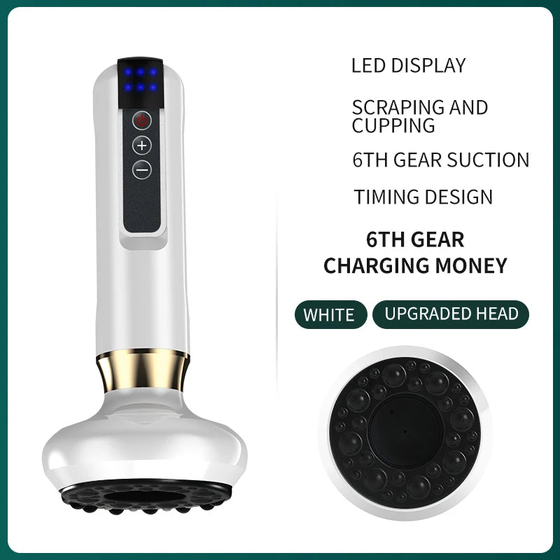 Smart Body Massage Suction Vacuum Cupping Device 6/12 Levels Anti Cellulite Heating Cans Back Guasha Scarping Chinese Meridian