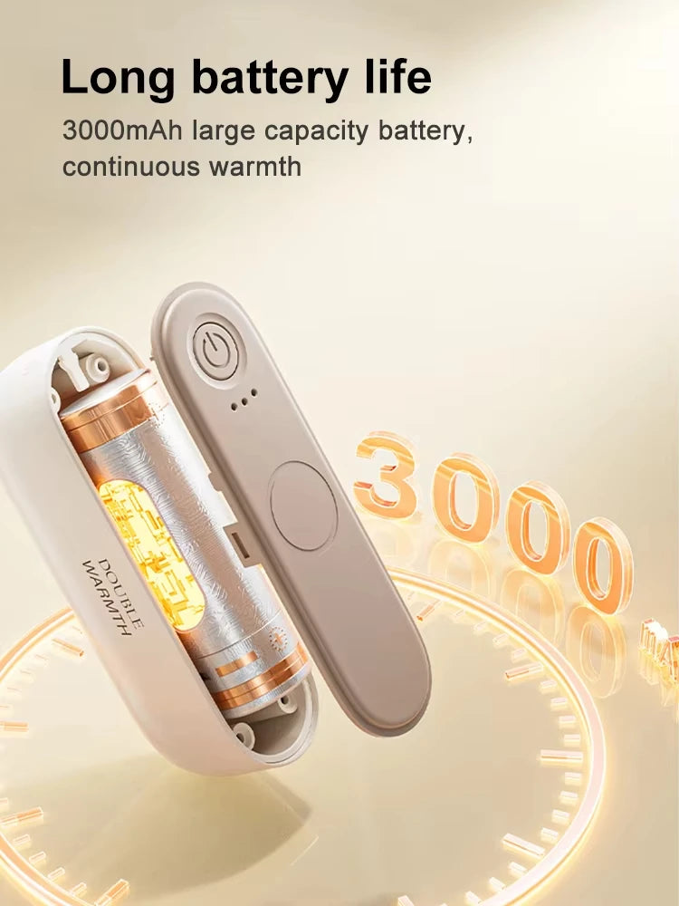 2-in-1 Magnetic Rechargeable Hand Warmers Electric Portable Handwarmers Long Lasting Safe Heating Warmer Pocket Heater