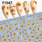 Black and White Love Flowers Line Art 3D Stickers Nail Decals Nail Art Accessories Butterfly Rose Nail Stickers Nail Sliders