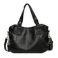 Women's Large Capacity Shoulder Casual Tote Bag Laptop Roomy Handbag Soft Leather Crossbody Business Black Big Bag A4 Sac A Main