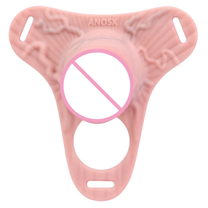 ANOSX Multi-styles Penis Sleeve Realistic Dildo Sheath Silicone Male Chastity Cage With Lockable Secure Chastity Belt BDSM Toy