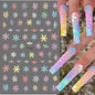 3d Nail Art Decals Spring Booming Violets Lavenders Purple Blue Pink Flowers Butterflys Stickers Decoration For Nail Tips Beauty