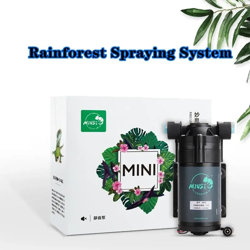 Reptile Fogger Silent Pump Misting Spray System Kit Rainforest Nebulizer Garden Irrigation Tools Terrarium Spraying Device