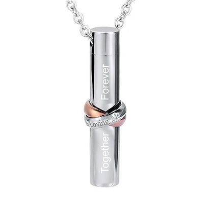 Cremation Necklace - Stainless Steel Ashes Pendant for Human Ash, Memorial Urn Jewelry Keepsake