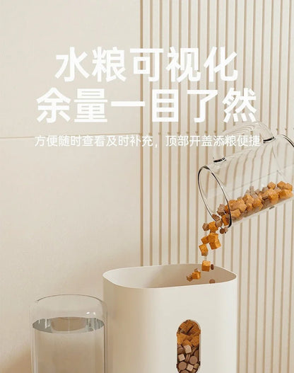 New Automatic 2 in 1  Feeder and Water Dispenser Pet Bowl  Food Bowl Feeding Watering Pet