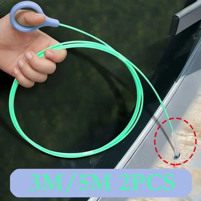 Drain Hole Car Cleaning Pipe Brushes Flexible Drain Dredge Sunroof Cleaning Scrub Brush Car Wash Cleaning Tool Accessories 3/5m