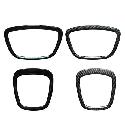 Carbon Fiber Car Steering Wheel Ring Trim Sticker Cover Auto Decoration Accessories For Audi A4 B6 B7 B8 A6 C6 A5 Q7 Q5 A3 8P S3