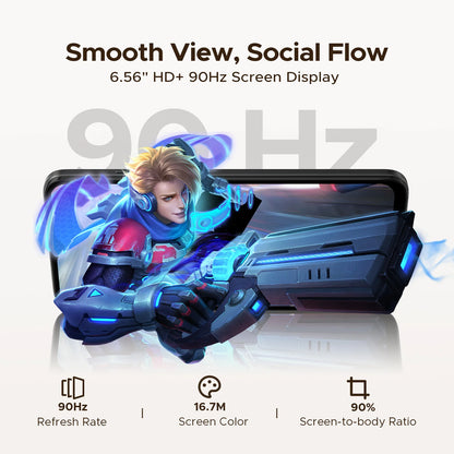 DOOGEE Note56 X Android 16 Smartphone 24GB 64GB 6.56" HD+ Screen 6150mAh Large Battery 8MP+5MP Face Unlock CellPhone