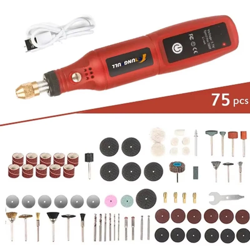 USB Rechargeable Cordless Engraving Pen Wireless Rotary Tool Portable Handheld Precision Engraver for Jewelry Glass DIY Craft