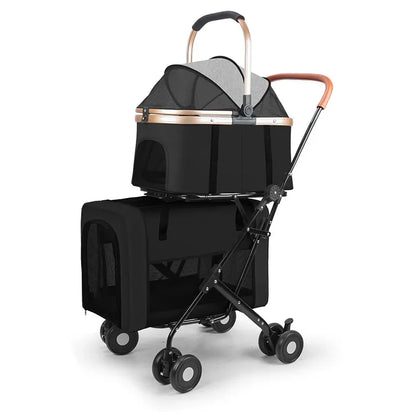 2026 New Multi Layer Pet Cart for Cats Dogs, Large Space Detachable Pet Carriers and Travel Gear