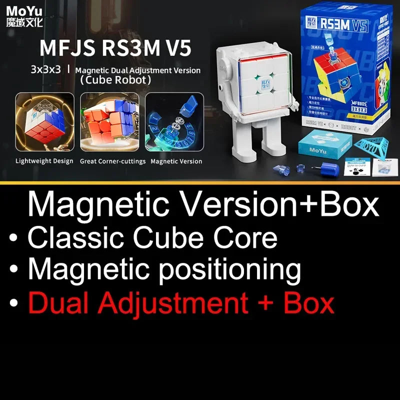 [SaoCube] MoYu RS3M V5 3X3 Magnetic Magic Speed Cube Stickerless Professional Fidget Toys SaoCube RS3 M V5 Cubo Magico Puzzle