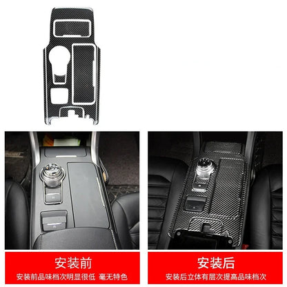 Fit for Ford Fusion Mondeo 2013–2019 Carbon Fiber Style ABS Interior Panel Cover Trim Stickers Car Decor Accessories