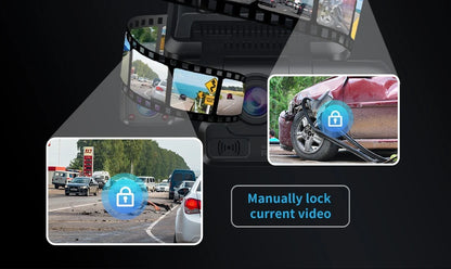 XUOIB I9pro-WB 4CH 360° Dash Cam 4'' Touch Screen 4K/2K Front for Car DVR Camera 24H Parking Mode GPS WiFi Recorder Night Vision