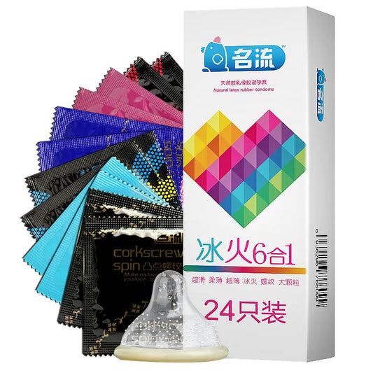 delay ejaculation Condom for men intimate ultra thin latex rubber 6 style unusual condoms ICE Hot Feeling Condones sex shop