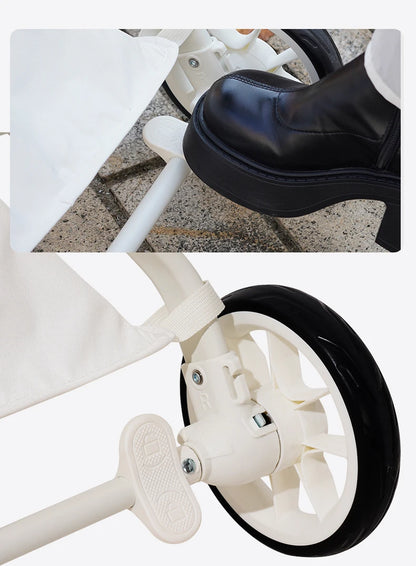 Luxury PU leather pet stroller,Car Pet Basket,lightweight Foldable Dog Travel Stroller,Portable Outdoor Cat and Dog Stroller