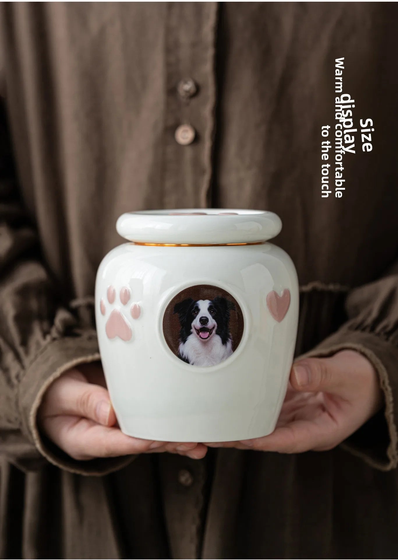 Moisture-Proof Sealed Pet Urn for Ashes - Custom Engraved Memorial Keepsake for Small Dogs and Cats, Forever in Heart