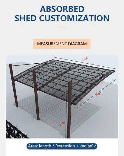 Home Villa Gazebos Garden Outdoor Canopy Tent Modern Custom Parking Shed Sunshade Awning Patio Pergola Aluminum Alloy Carport