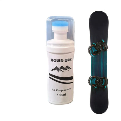 Skate Wax All Temperature Paste with Applicator 100ml All Weather Snowboard Wax for Winter Sports Outdoor Snow Park Cold Weather