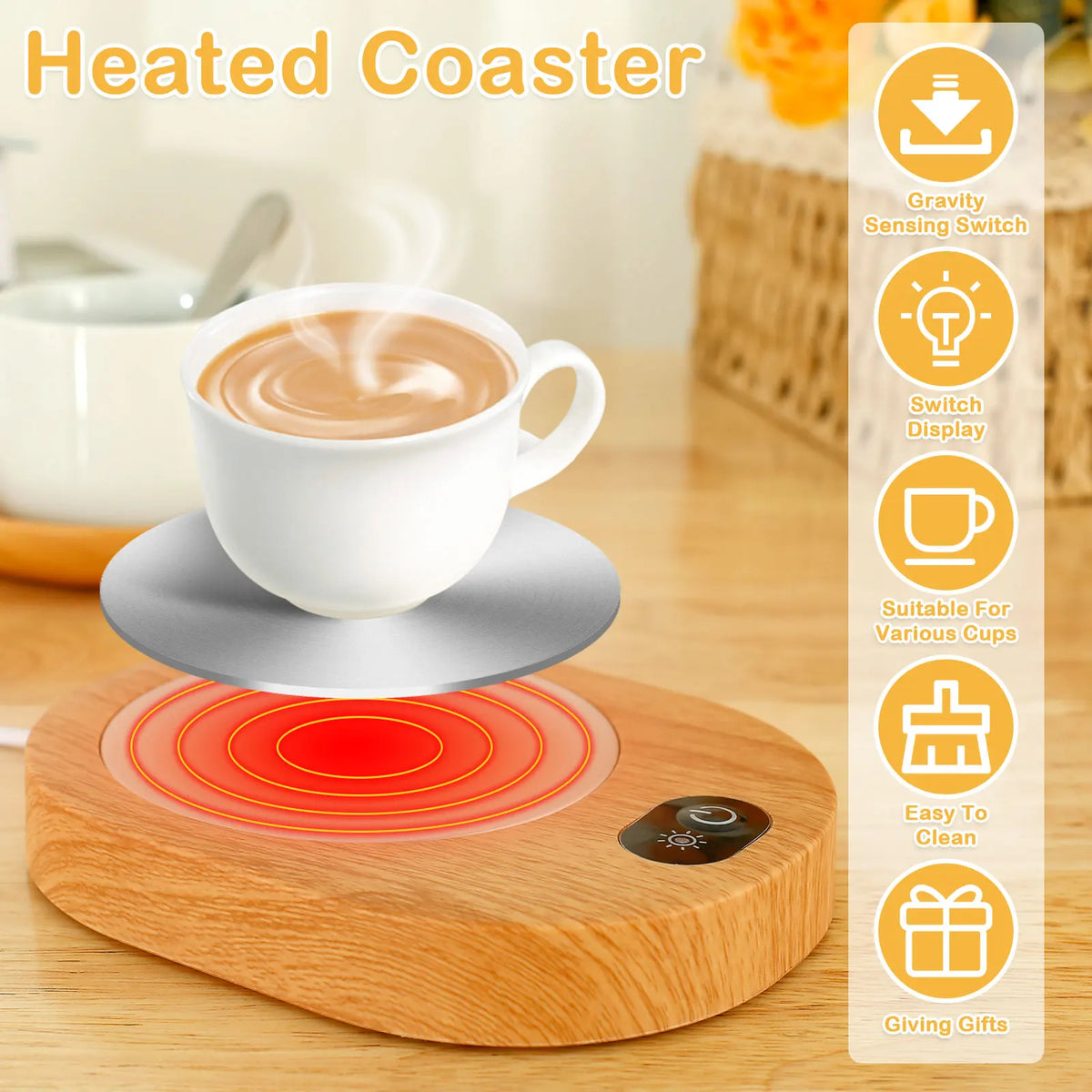 Electric Heater Cup Mug Warmer Coffee Mug USB Mug Warmer Heater Warm Mat Constant Temperature Coaster For Home Office Gifts