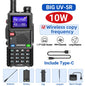 Baofeng UV 5RH 10W Full Bands Walkie Talkie Wirless Copy Frequency Type-C Charger Upgraded UV 5R Transceiver Ham Two Way Radio