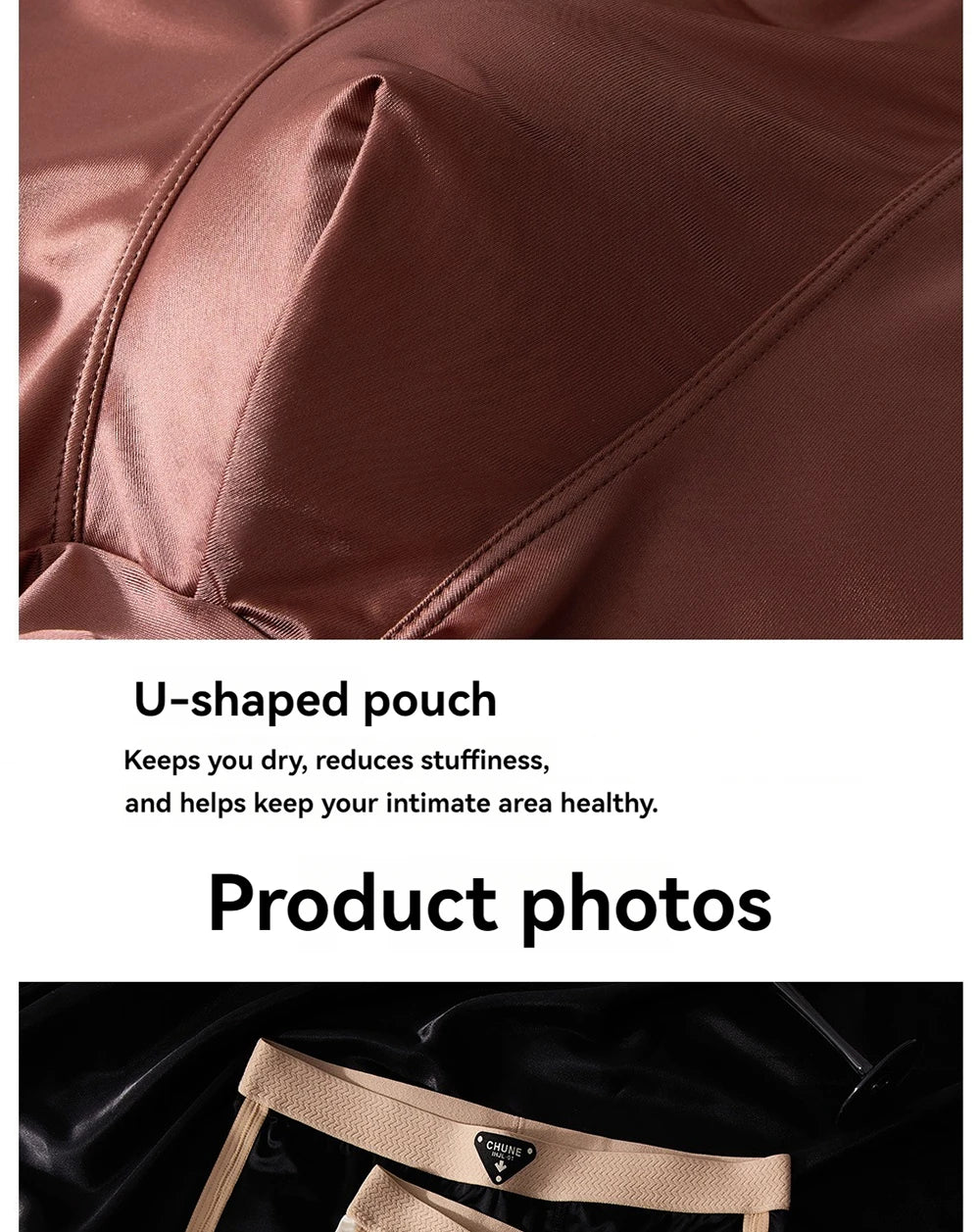 3PCS/Pack Luxury Satin-like Ice Silk Men's Panties Hygroscopic Breathable Double-layer Silk Crotch Boxer High Elastic Underpants