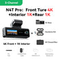 【New】DDPAI N4T Pro Dash Cam 3-Channel HDR 4K+1080P+1080P Front Rear Interior Night Vision ADAS DVR Support 4G Parking Monitoring