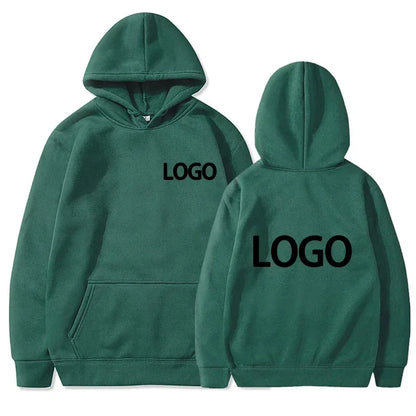 Men's and Women's Hooded Pullover, Customized Team Loose Casual Clothing, Fashionable and Personalized 100% Polyester,