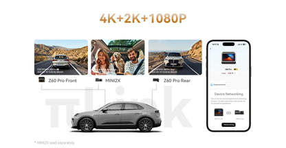 DDPAI 4K Dash Cam Z60 Pro HDR Support Front and Rear Interior Car Camera SONY STARVIS2 678 Sensor 5GHz Wi-Fi GPS ADAS 4G Car DVR