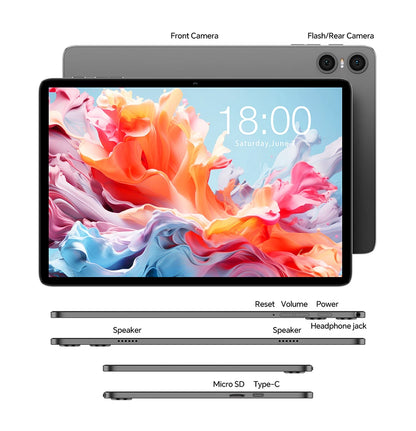 Teclast P30T Case 10.1" Tablet Ai Gemini Android 16 16Gb(3Gb+13Gb Expansion) Ram 128Gb Rom T7250 8-Core All-In-One Keyboard/Case/Mouse/Stylus/Earphones/Tablet Stand
