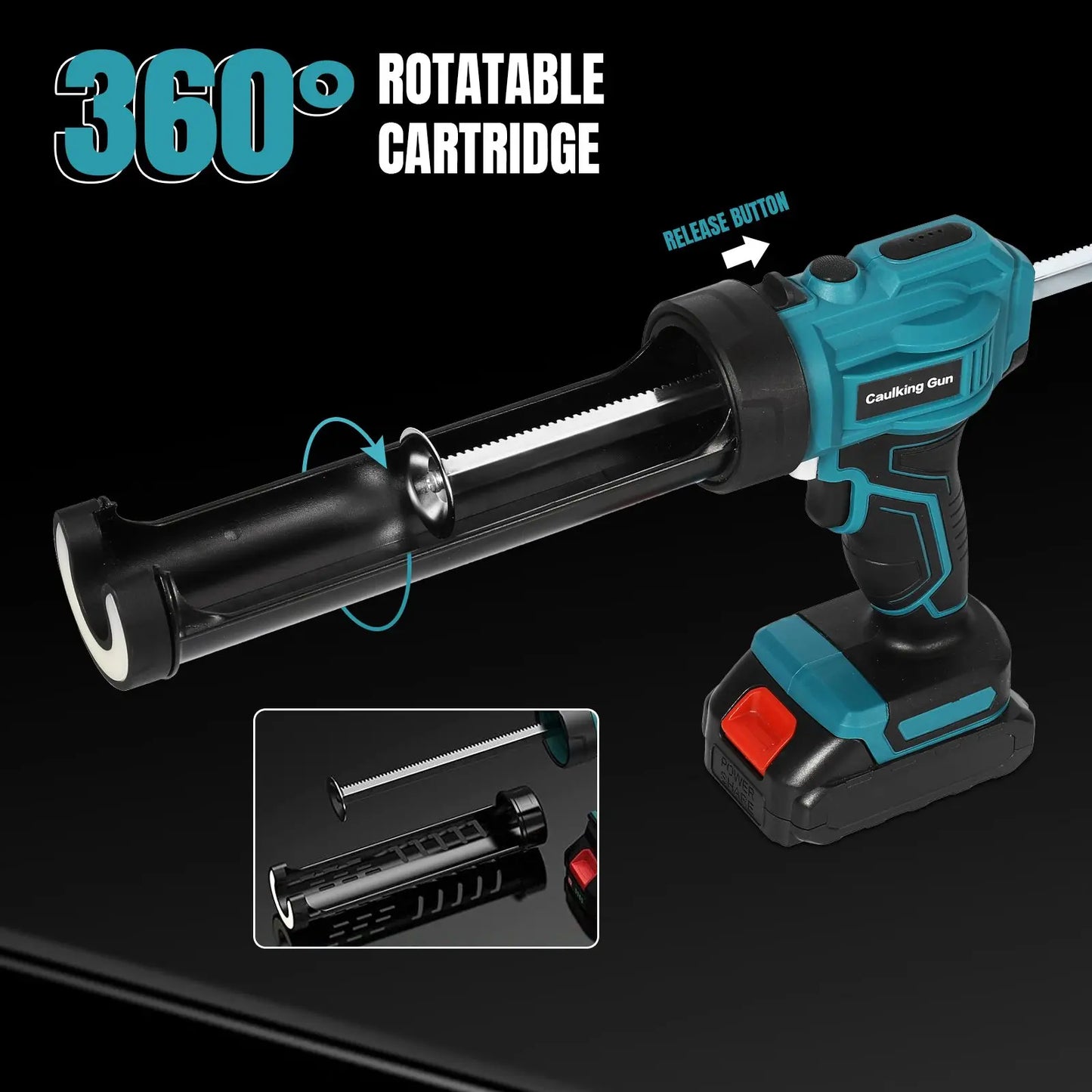 Electric Glue Gun Glass Glue Caulking Gun 4 Speeds Cordless Doors and Windows Electric Sewing Glue Tool for Makita 18V Battery