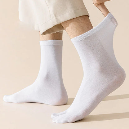3pairs Unisex Split-Toe Socks Women'S Comfortable Sweat-Absorbent Breathable Two-Toe Sock Easy Solid Color Men'S Boat Sox