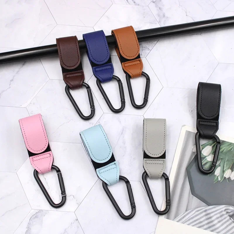 Leather Baby Bag Stroller Hook Pram Rotate 1/2pcs 360 Degree Rotatable Cart Organizer Pram Hook Stroller Accessories