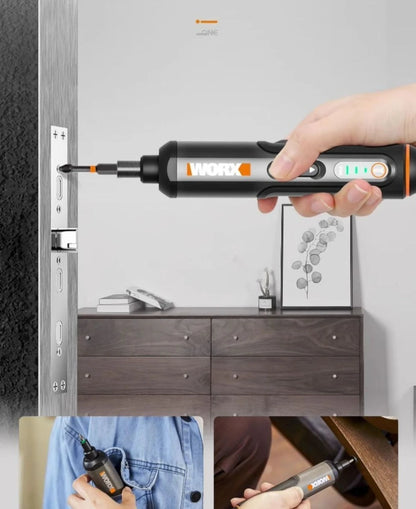 WORX WX240 Electric Screwdriver Rechargeable Electric Screw Driver 24 Bits Kits Mini Drill Power Tool Home Maintenance Repair