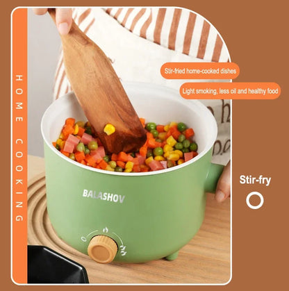 1.8L Mini Portable Electric Rice Cooker Non-Stick Inner Pot Multifunctional Rice Cooker Auto Keep Warm, Compact Space Saving Multi Cooking Pot for Rice Porridge Soup Noodles, Household Dorm Office Travel Kitchen Appliance for