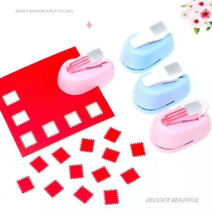 DIY Crafts Stamp Border Punch Handmade Labor-saving Stamp Embossing Machine Portable Embosser Stamp Toothed Puncher