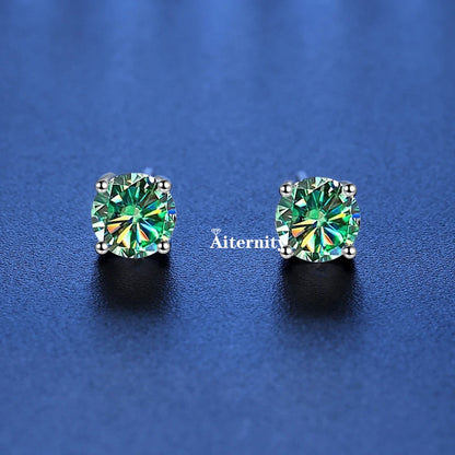 18K Plating Earrings S925 Sterling Silver D Color VVS1 Zircon Earring Stud for Women As Shinning As Diamond Wedding  Jewelry