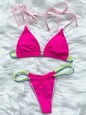 Sexy Mini Micro Thong Neon Bikini Women Brazilian Swimwear Female Swimsuit Two-pieces Bikini set High Cut Bathing Suit Swim Lady