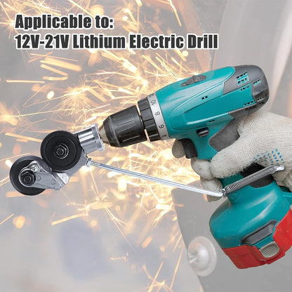 Electric Drill Plate Cutter Attachment Double Headed Free Cutting Tools Iron Metal Sheet Cutter Plate Punch Scissors