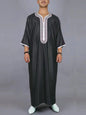 White Muslim Short Sleeve Embroidery Kaftan 2025 New Islamic Garment Elegant Female Summer Clothing