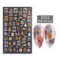 1PCS New Christmas Decorations 2023 New Year Nail Stickers Press on Nails Laser Snowflake Christmas Tree 3D Nail Decal