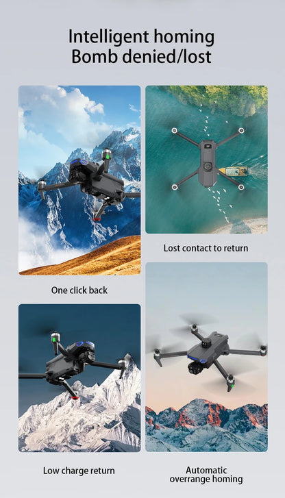 AE30 Ultra GPS Drone 4K Profesional HD Camera 3-Axis Gimbal Brushles Airdrop RC Quadcopter 5.5inch Screen Control Fishing Drones
