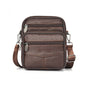 Men's New Genuine Leather Crossbody Bag Vertical Trendy Multifunctional Shoulder Bag Briefcase Casual Travel Messenger Bag