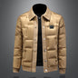 Minglu Autumn Winter Single Breasted Men's Jackets High Quality Solid Color White Duck Down Casual Down Male Coats Plus Size 5XL
